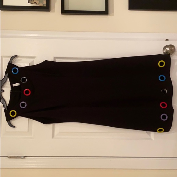 Black dress with  crew beck and grommets - Picture 2 of 11